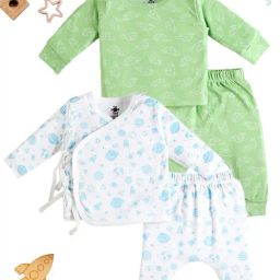 The Mom Store Multicolor Cotton Printed Baby Pajama Set - Pack of 2-image-60