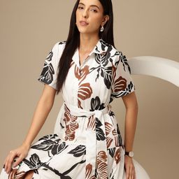 Chemistry Floral Print Fit & Flare Midi Dress-image-71