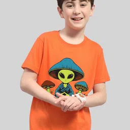 Kiddy Viddy Boys Graphic Printed Round Neck T-shirt-picture-5
