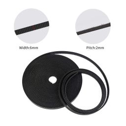 GT2 Timing Belt 1M GT2 Width 6mm Black Open Timing Belt For 3D Printer - RS2703 GT2 Timing Belt 1M GT2 Width 6mm Black Open Timing Belt For 3D Printer - RS2703 image 2