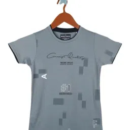 Monte Carlo Kids Grey Printed T-Shirt-image-70