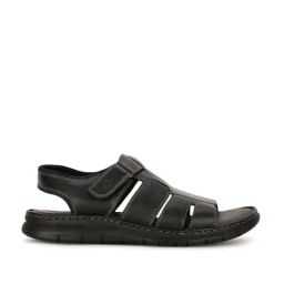 Bata Men's Black Fisherman Sandals-picture-47