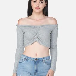 Scorpius Grey Regular Fit Crop Top-image-14