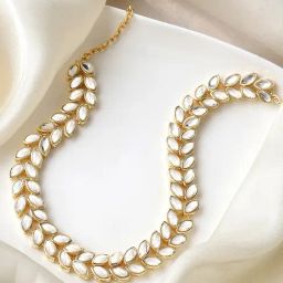 Teejh Zareen Gold & Mirror Princess Necklace-20
