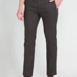 Arrow Brown Regular Fit Trousers-picture-45
