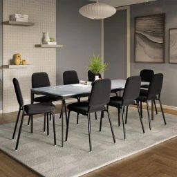 Godrej Interio Franky and Kalyx Metal 8 Seater Dining Set Finish Color -White, Knock Down-93