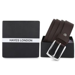 Hayes London Men Pack Of 2 Leather Tang Belt-image-11