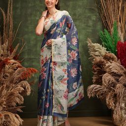 Silk Land Floral Chanderi Saree-picture-45