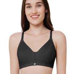 Soie Black Full Coverage Non-Wired T-Shirt Bra-picture-38