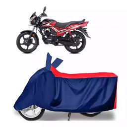 Auto Pearl Two Wheeler Cover with Bag for TVS Star City Plus BS6, Red & Blue-image-98