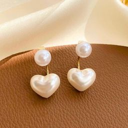 COOLWOOL Heart Shaped Drop Earrings-image-46