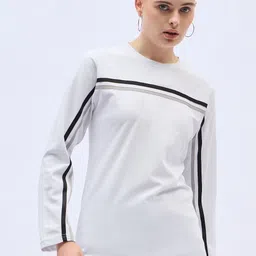 ANJIR Striped Round Neck T-shirt-picture-49