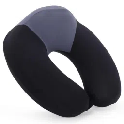 the quirk box Memory Foam Travel Neck Pillow-Grey & Black-picture-47