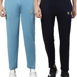 Vimal Jonney Blue & Navy Cotton Lounge Pants - Pack of 2-image-8