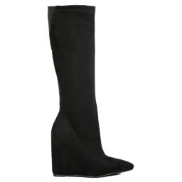 London Rag Women's Black Wedge Booties-image-40