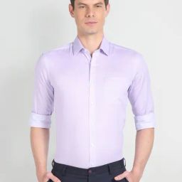 Arrow Purple Cotton Slim Fit Printed Shirt-picture-31