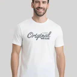 SUN 'N' SUMMER Typography Printed Round Neck Short Sleeves Cotton T-shirt-image-25