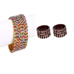 SOMIL Set Of 20 Multi Alloy Artificial Stones and Beads Bangles-image-75