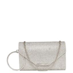 Aldo WELTER042 Silver Embellished Envelope Clutch-image-7