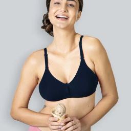 Lyra Navy Cotton T-Shirt Bra-picture-37