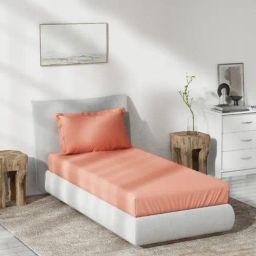 DDecor Solid Pink 180 TC Cotton Single Bed Sheet With 1 Pillow Cover-image-70