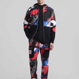 Jack & Jones Black Regular Fit Printed Hooded Sweatshirt-image-95