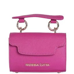 Rossa l'Vita Baguette Micro Fuchsia Pink Solid Medium Shoulder Handbag-11