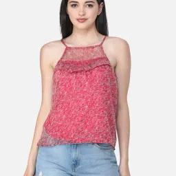 Scorpius Pink Floral Print Top-image-56