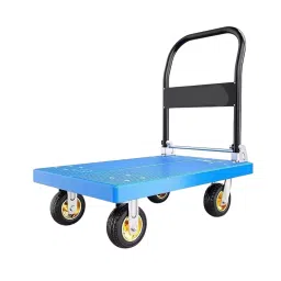Nutronics Folding Steel Platform Trolley Blue & Black 4 Wheels 150 Kg Weight Capacity-17