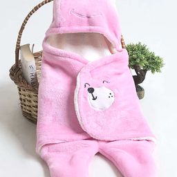 Brandonn Hooded Supersoft Wearable Wrapper Blanket - Pink-picture-13