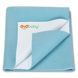 OYO BABY Small Dry Sheet 100% Waterproof for New Born Baby | Protects Mattress, Bed Sheet | Size 50 X 70cm,(Sky Blue)-image-86