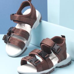 Cute Walk by Babyhug Velcro Closure Sandals - Brown-image-57