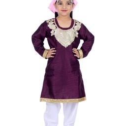 Itsmycostume Kashmiri Dress Theme Costume Set -  Wine & White-image-82