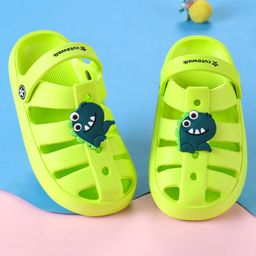 Cute Walk by Babyhug Clogs with Backstrap Closure & Dino Applique -Limegreen-image-92