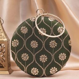ARTKLIM Embroidered Box Clutch-51