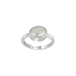 GenZcomplex Silver-Plated Brass Pearls Finger Ring-59