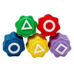 bitfeex BitFeexGonggi Game Set, Stones Plastic Dices Playing Pieces with Storage Case, Squad Traditional Korean Game, Travel Friendly Helpful to Enhance Motorskills (Set of 5 pcs) image 3