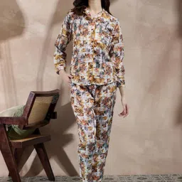 all about you Printed Shirt Collar Neck Shirt With Trousers Co-Ords-image-65