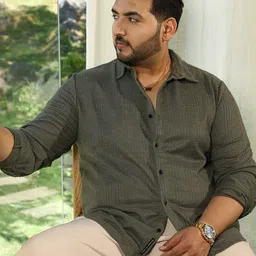 Instafab Plus Men Comfort Opaque Casual Shirt-image-93