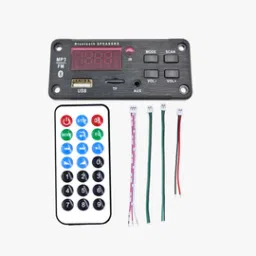 12V Bluetooth 5.0 MP3 Player WMA Decoder Board Module with Remote Control Power Amplifier Dual Channel 25W+25W-2