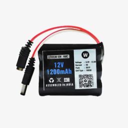 WATTNINE® 12V 1200mAh Rechargeable Lithium Battery with Warranty for GPS, CCTV, Industrial and Commercial Application-image-8