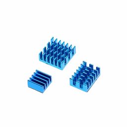 Raspberry Pi 4 Heat Sink - Pack of 3 - 3 in 1 Pi 4 Heat Sink - Blue - RS2458Raspberry Pi 4 Heat Sink - Pack of 3 - 3 in 1 Pi 4 Heat Sink - Blue - RS2458 image 1