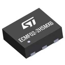 Stmicroelectronics Uni-Directional TVS Diode 6 Pins \xce\xbcQFN, ECMF02-2HSMX6 (Pack of 25) image 2