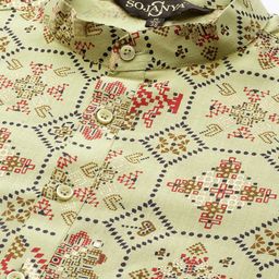 SOJANYA Printed Regular Kurta With Churidar image 2