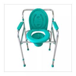 Serve Scientific Solution Commode Chair, SP-1140 Mild Steel/  Stainless Steel-image-3