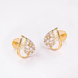 P.N.Gadgil Jewellers 14k Gold Luminous Glow Stud Diamond Earrings For Women-image-64