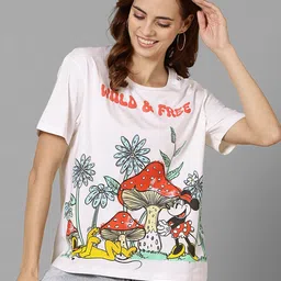 Free Authority Minnie Printed Pure Cotton Oversized Round Neck T-Shirt-image-37