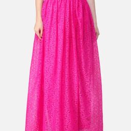 Scorpius Pink Self Design Skirt-picture-25