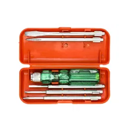 Ajay Tool Green Screw Driver Set Steel Neon Bulb with Five Blades in 6 mm Dia Consisting Extension Rod, AJ-SDK-5 (Pack of 5)-image-46