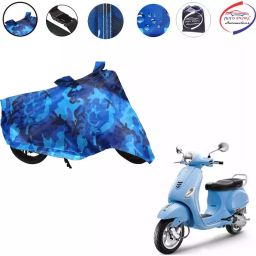 Auto Pearl Polyester Waterproof Two Wheeler Cover for Vespa Vespa VXL 150,(Ocean Blue)-image-28